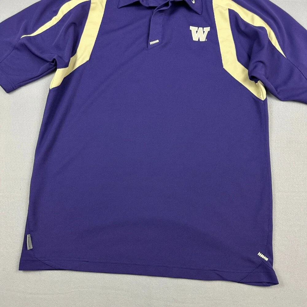 Vintage Washington Huskies Shirt Men Large Purple Nike Team Polo NCAA Y2K L